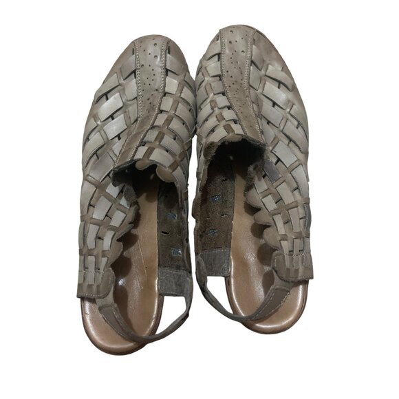 Rieker Womens Leather Woven Sandals With Low Heel & Adjustable Strap Size 39 EU - Picture 6 of 6